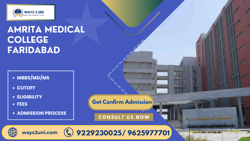 Direct admission in MBBS/MD/MS in Amrita Medical College Faridabad